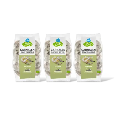 pdp-image-AH Biologisch Garnalen rauw en gepeld 3-pack