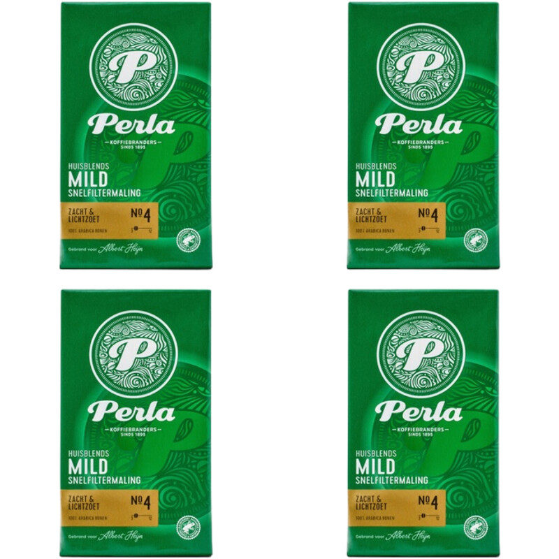 Een afbeelding van Perla Huisblends Mild snelfiltermaling 4-pack
