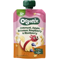 Organix Knijpfruit oatmeal, appel, banana 12m+