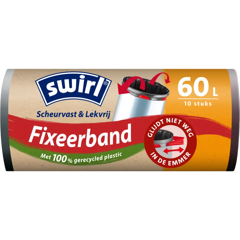 Vuilniszakken met fixeerband 60 liter