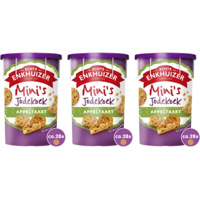 pdp-image-Echte Enkhuizer Mini's jodekoek appeltaart 3-pack