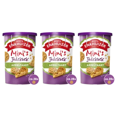 pdp-image-Echte Enkhuizer Mini's jodekoek appeltaart 3-pack