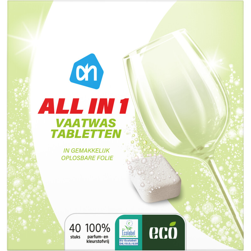 Een afbeelding van AH Eco all in one vaatwastabletten