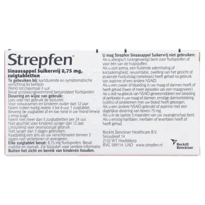 pdp-image-Strepfen Sinaasappel suikervrij zuigtabletten