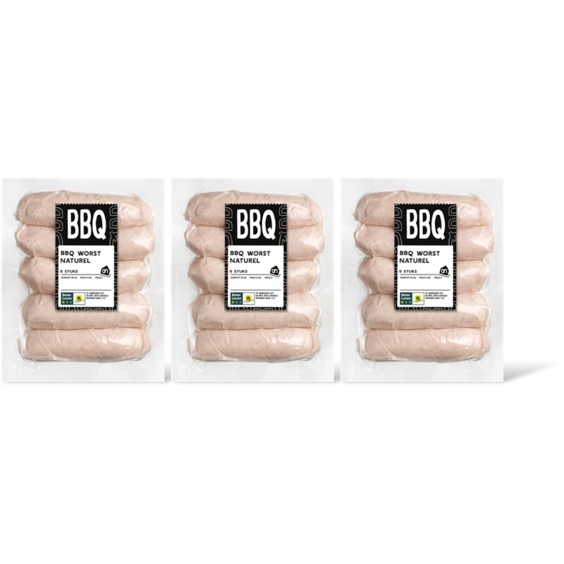 AH BBQ worst naturel 3-pack