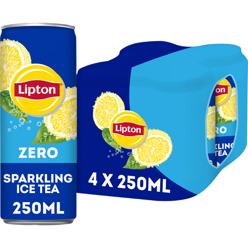 Lipton Ice tea sparkling zero sugar 4-pack