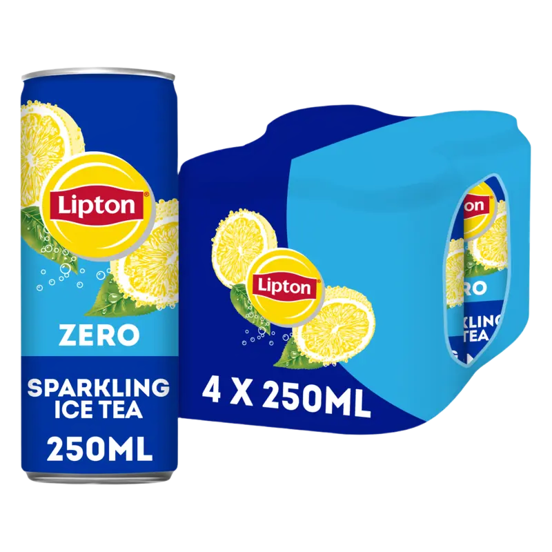 Lipton Ice tea sparkling zero sugar 4-pack