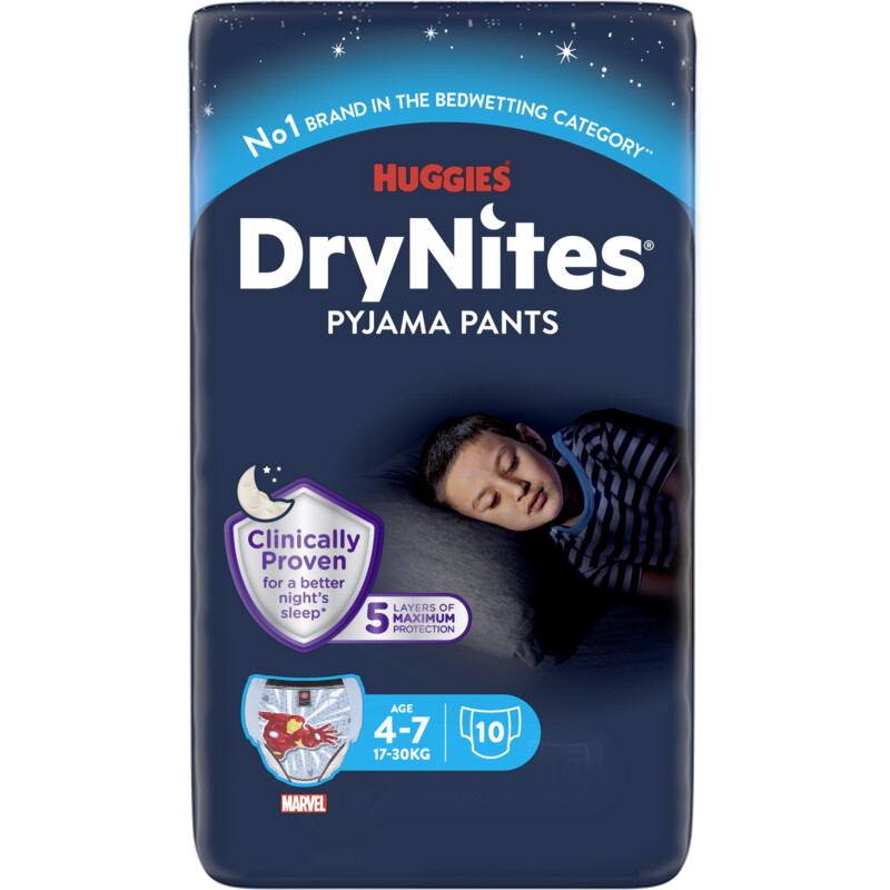 Een afbeelding van Huggies DryNites luierbroekjes jongen 4-7 jaar