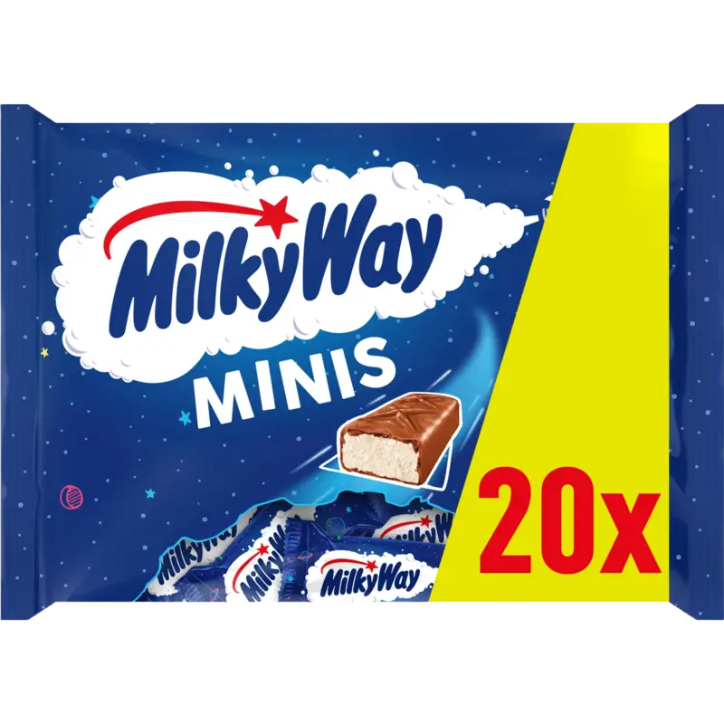 Minis luchtige chocolade repen uitdeelzak