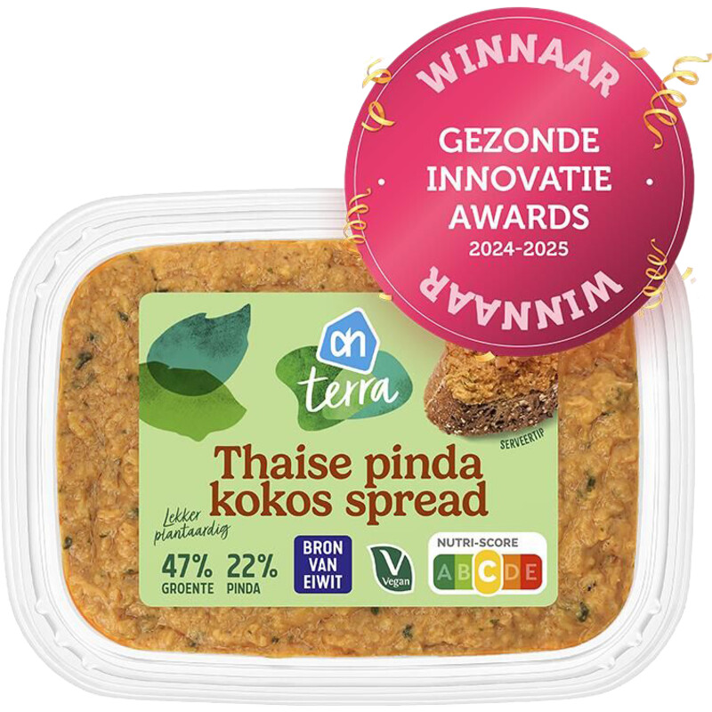 Een afbeelding van AH Terra Plantaardige Thaise pinda kokos spread
