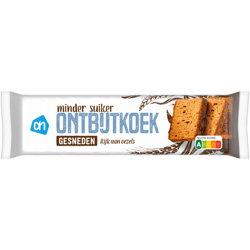 Een afbeelding van AH Ontbijtkoek zero gesneden