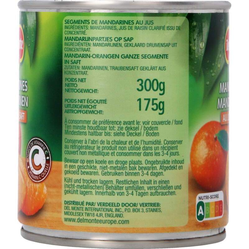 Een afbeelding van Del Monte Mandarijnen op sap