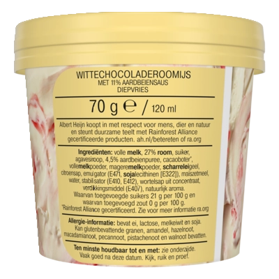 pdp-image-AH Witte chocolade roomijs aardbeiensaus