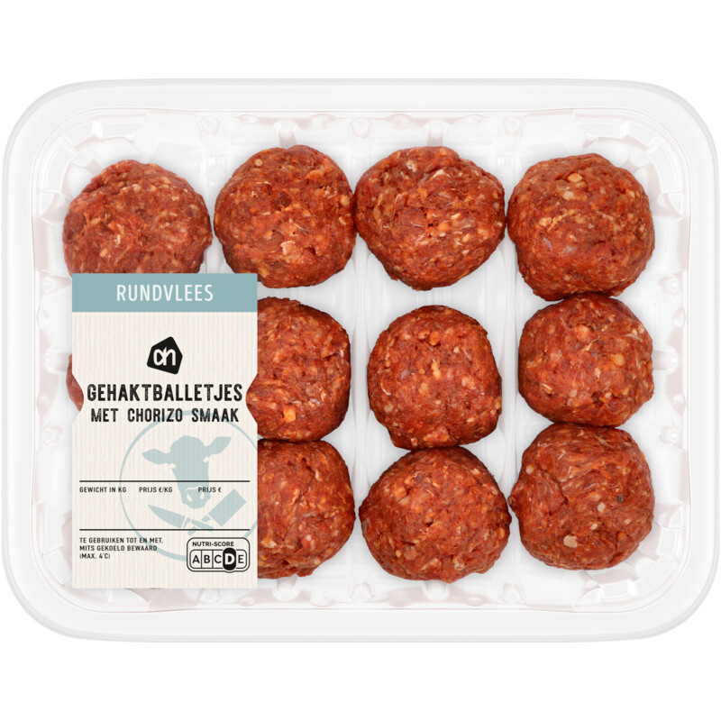 Een afbeelding van AH Gehaktballetjes chorizo smaak