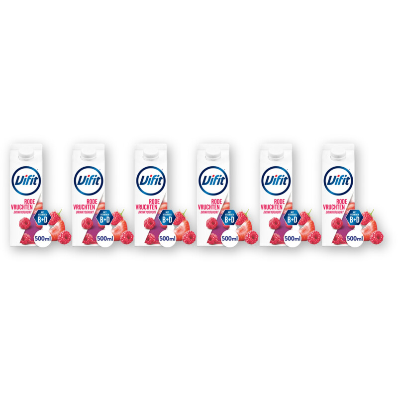 Vifit Drinkyoghurt rode vruchten 6-pack