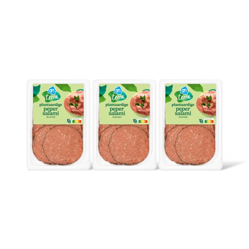 AH Terra Plantaardige pepersalami 3-pack