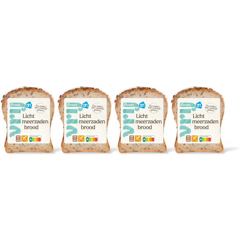 AH Glutenvrij Brood licht meerzaden half 4-pack