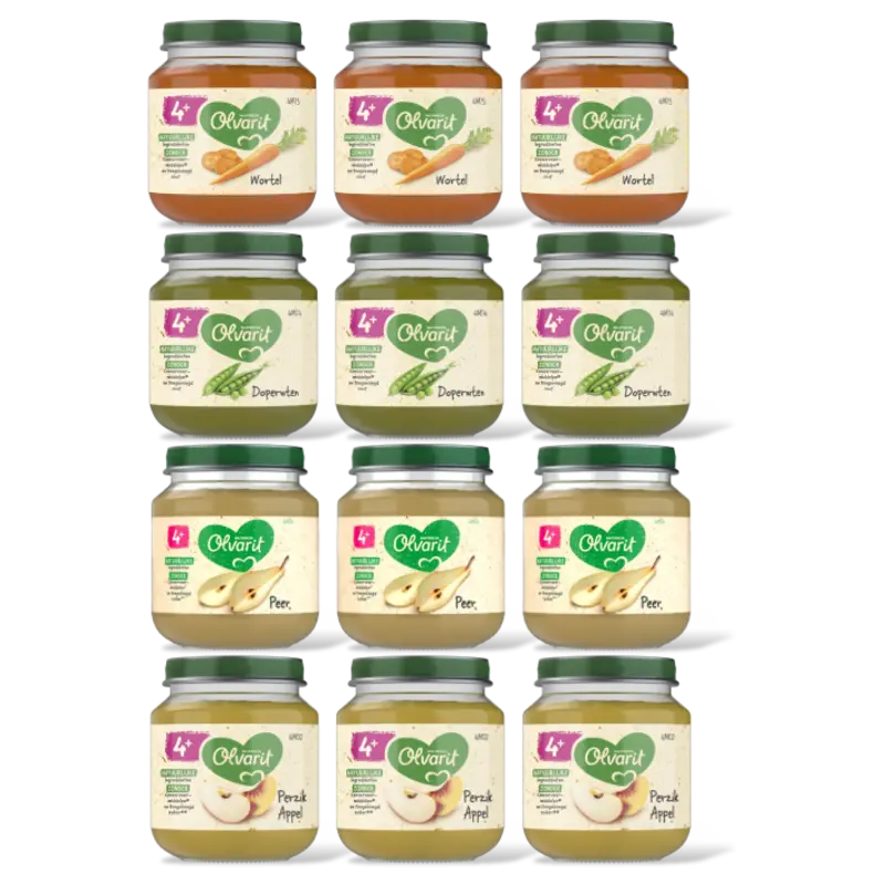 Olvarit Variatiemenu groente & fruit 4m+