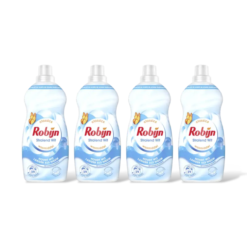 Robijn Stralend wit wasmiddel voordeel 4-pack