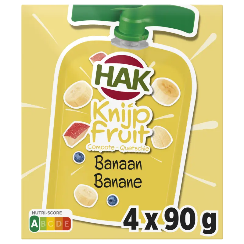 Hak Knijpfruit banaan 4-pack