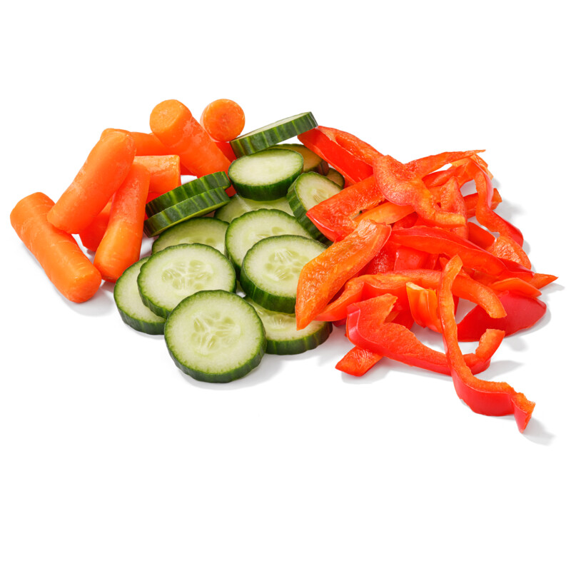Een afbeelding van AH Snoepgroente wortel komkommer paprika