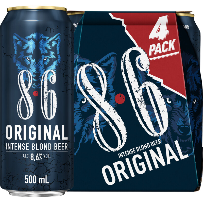 Een afbeelding van 8.6 Original intense blond beer 4-pack