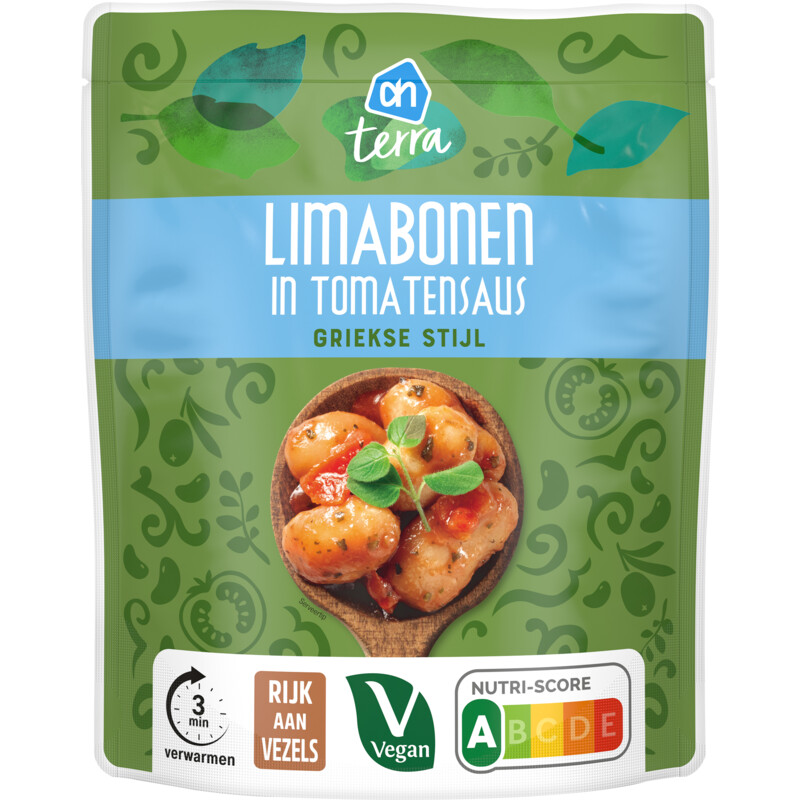Een afbeelding van AH Terra Limabonen in tomatensaus