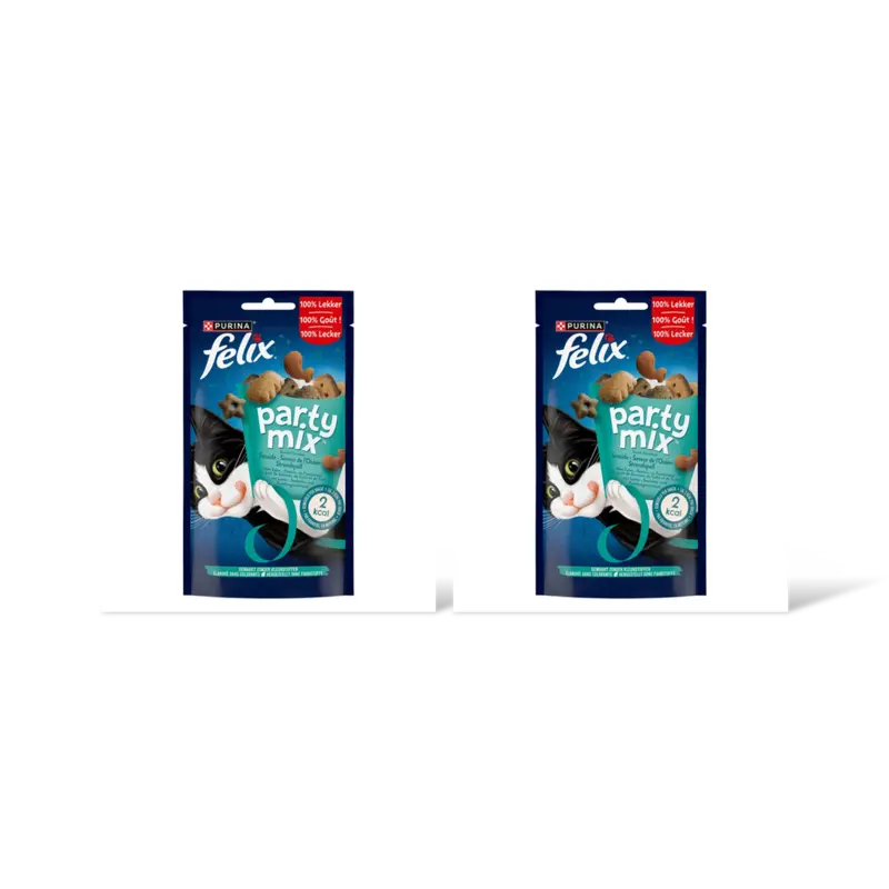 Felix Party mix seaside kattensnack 2-pack