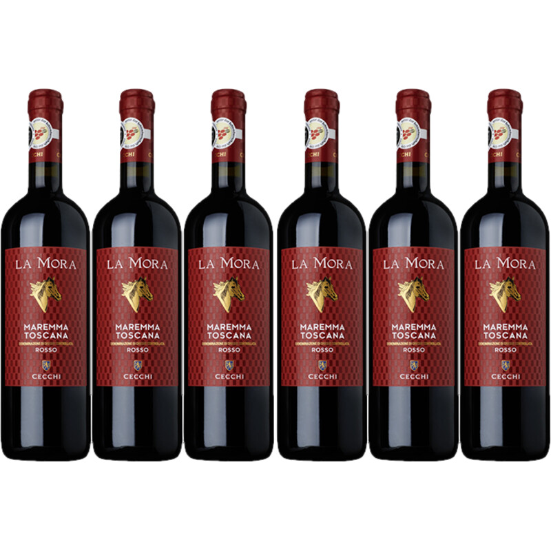 Een afbeelding van Cecchi  La mora maremma toscana 6 flessen
