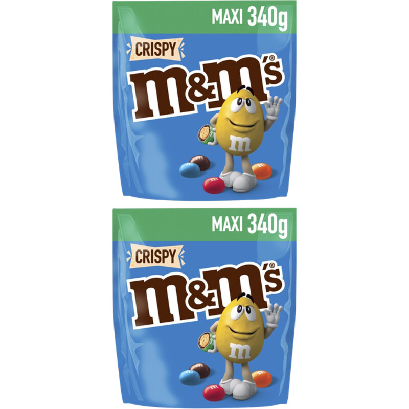 Een afbeelding van M&M'S Crispy melkchocolade maxi 2-pack