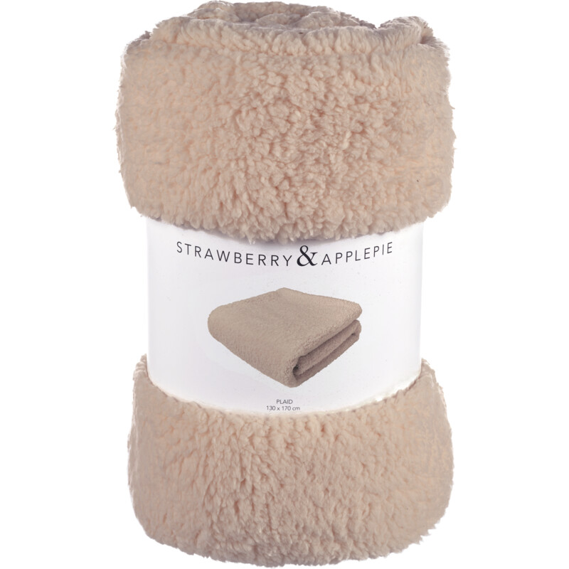 Een afbeelding van S&A Plaid sherpa fleece 130x170cm