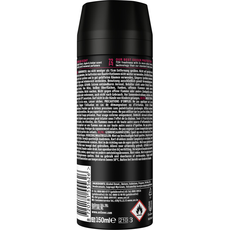Een afbeelding van Axe Cherry fizz deodorant bodyspray
