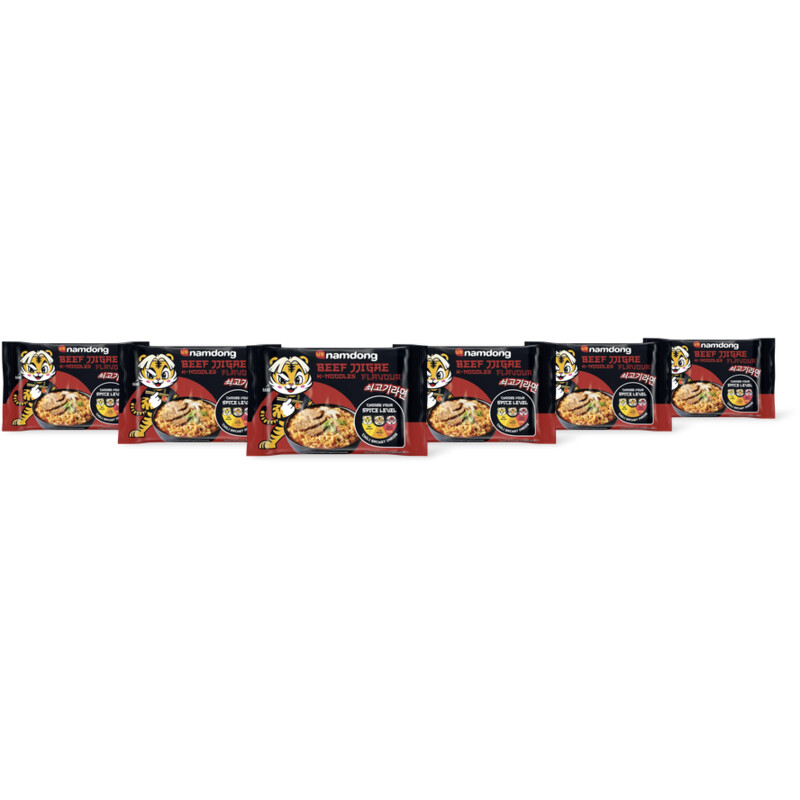 Namdong Beef jjigae k-noodles flavour 6-pack