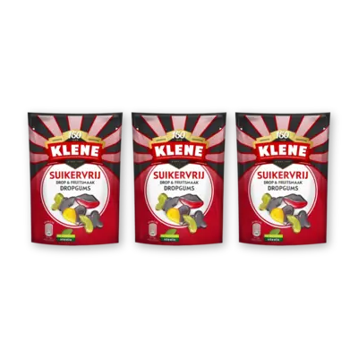 pdp-image-Klene Suikervrij dropgums 3-pack