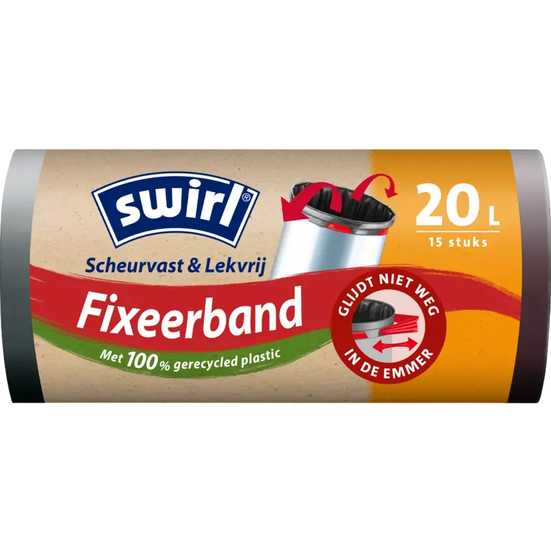 Vuilniszakken met fixeerband 20 liter