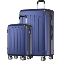 Een afbeelding van Lifegoods Suitcase set 20/28 - dark blue (jd-2045)