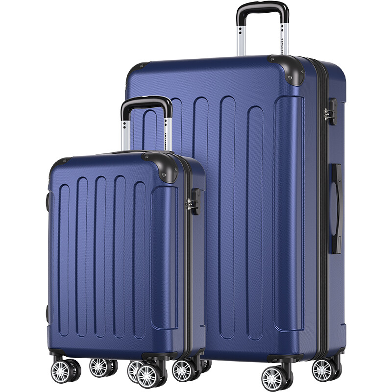 Een afbeelding van Lifegoods Suitcase set 20/28 - dark blue (jd-2045)