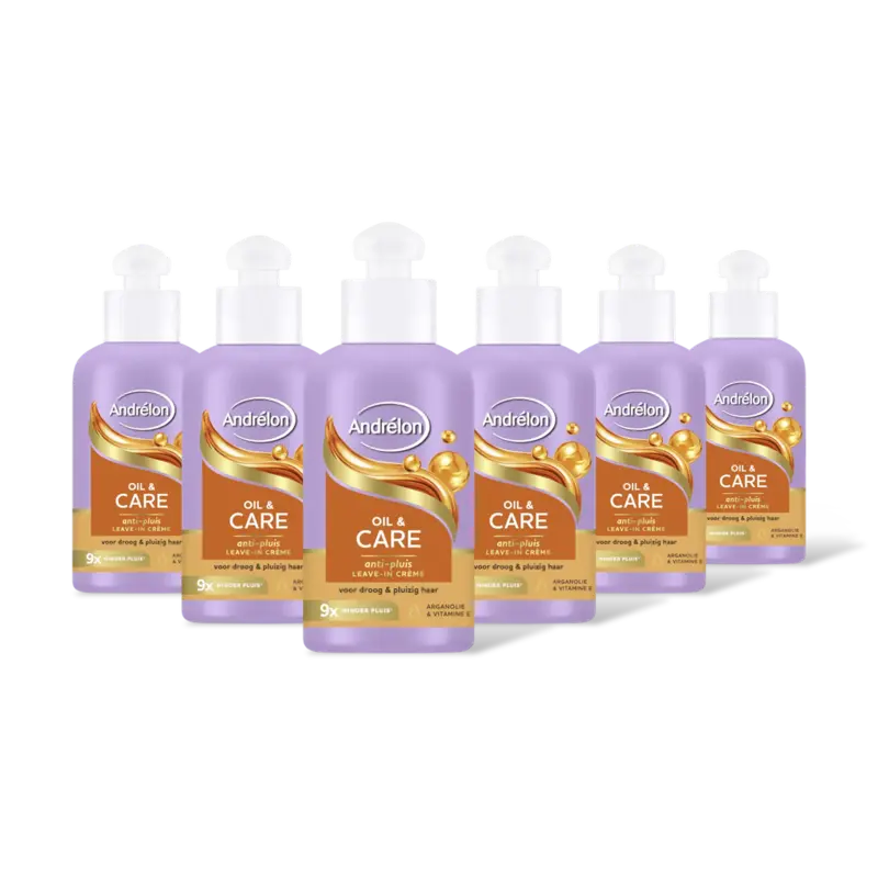 Andrélon Oil&care anti-pluis leave-incrème 6-pack