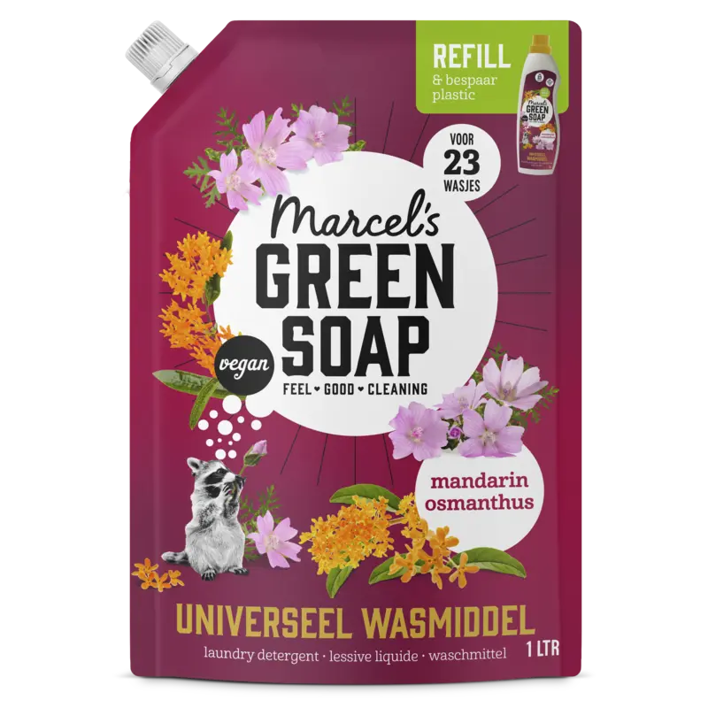 Marcel's Green Soap Wasmiddel mandarin osmanthus navulling