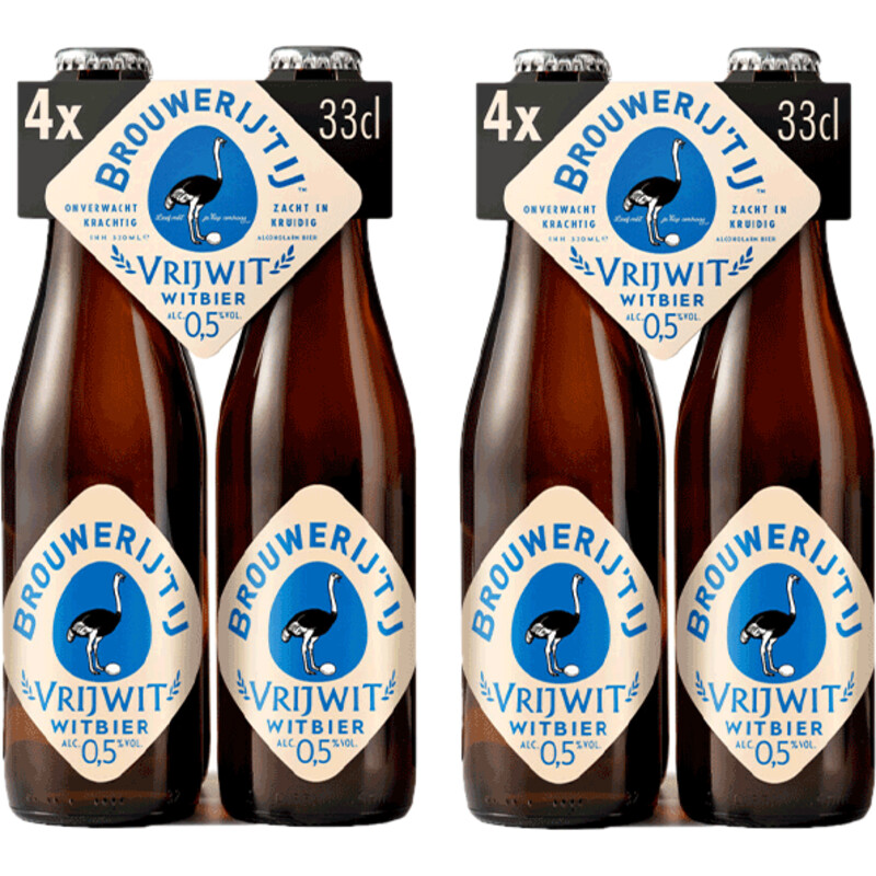 Een afbeelding van Brouwerij 't IJ Vrijwit 0.5% 8-pack