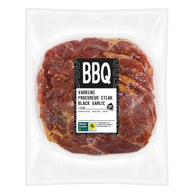 AH BBQ procureur steak black garlic