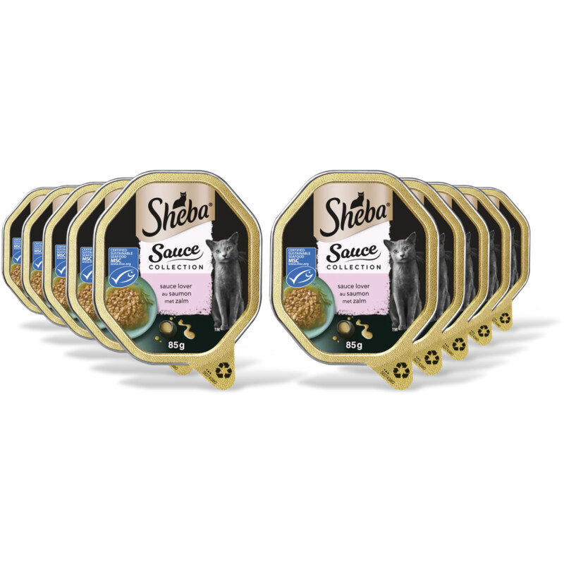 Sheba Saucelovers in saus zalm 10-pack
