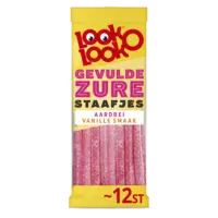 Look-O-Look Gevulde zure staafjes aardbei vanille
