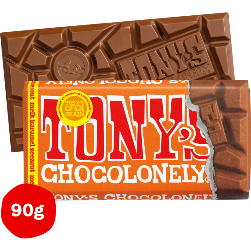 Een afbeelding van Tony's Chocolonely Reep melk karamel zeezout