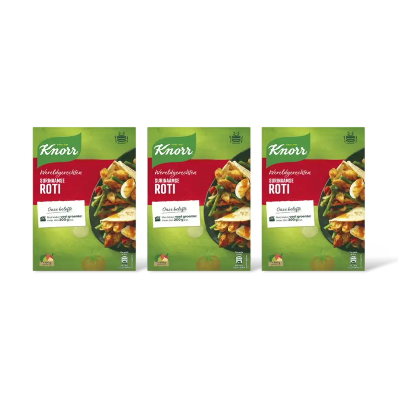 Knorr Wereldgerechten Surinaamse roti 3-pack