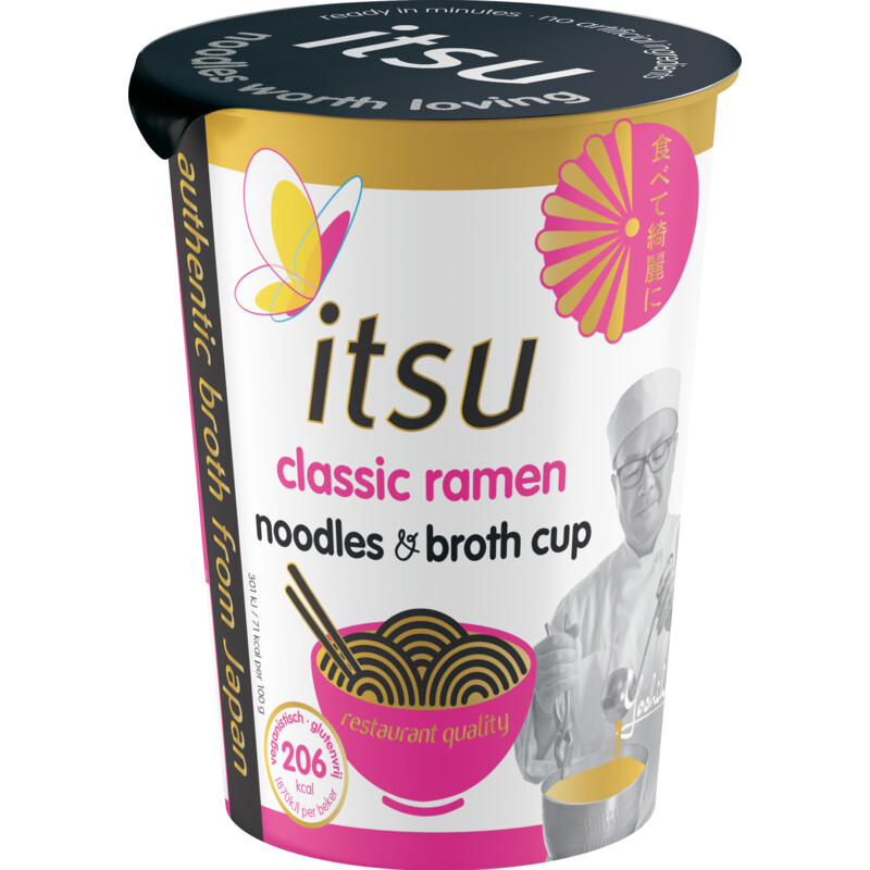 Een afbeelding van Itsu Classic ramen noodles & broth cup