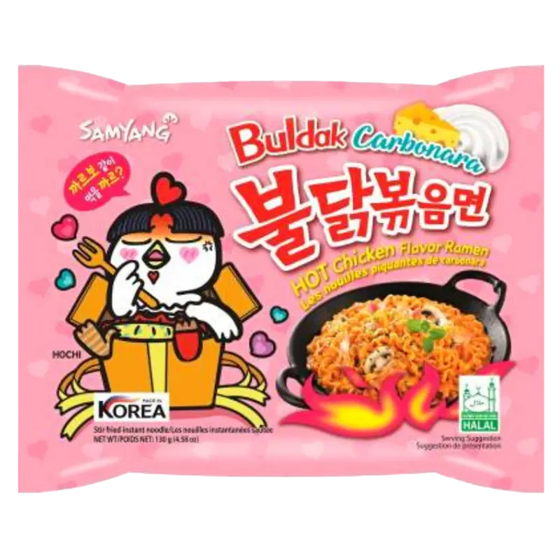 Samyang Buldak hot chicken ramen carbonara