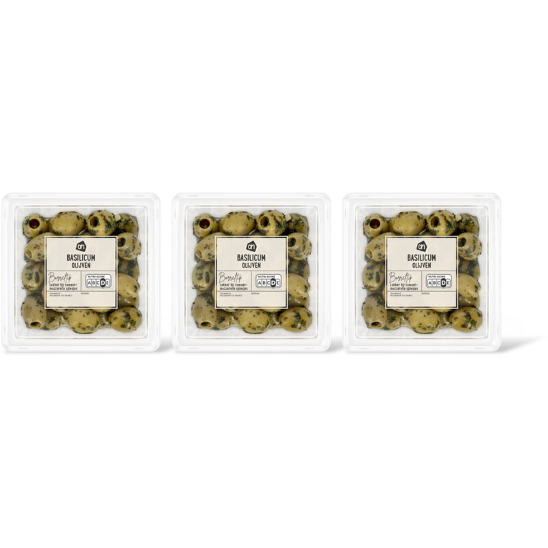 AH Basilicum olijven 3-pack