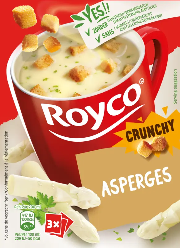 Royco Minute soup crunchy Asperges BEL