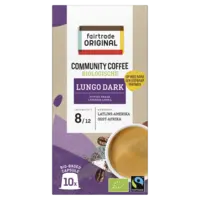 Fairtrade Original Community coffee lungo dark capsules